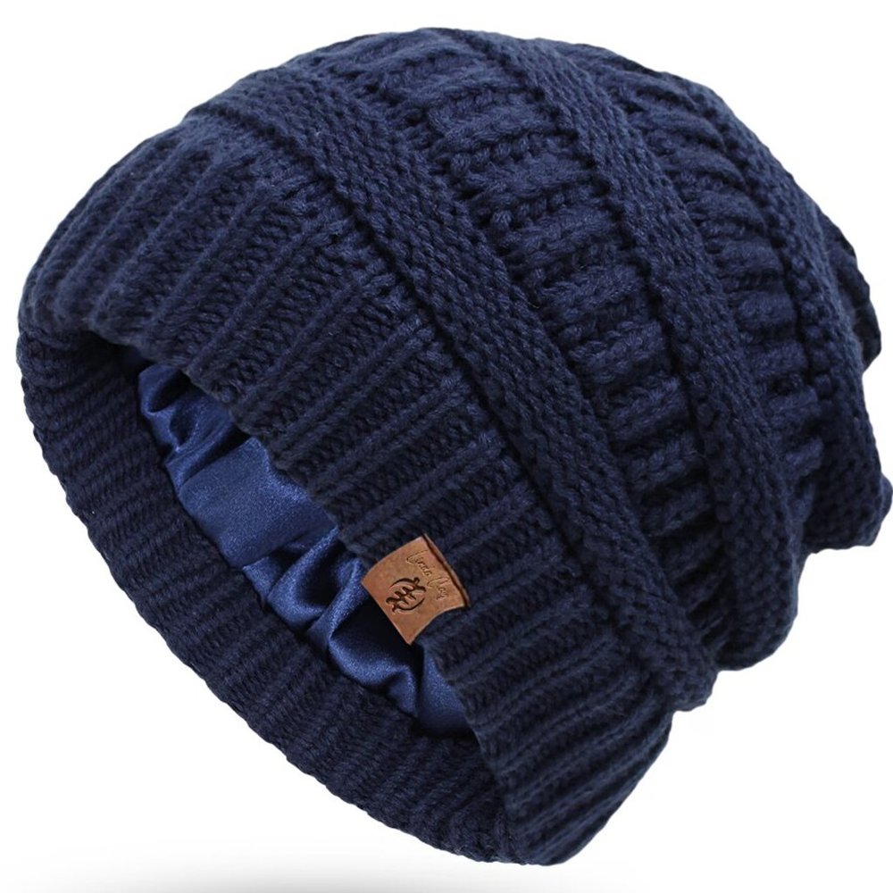 Just In! Linda Clay GIK Beanie New Women's Slouchy Thick Satin Lined Cap…